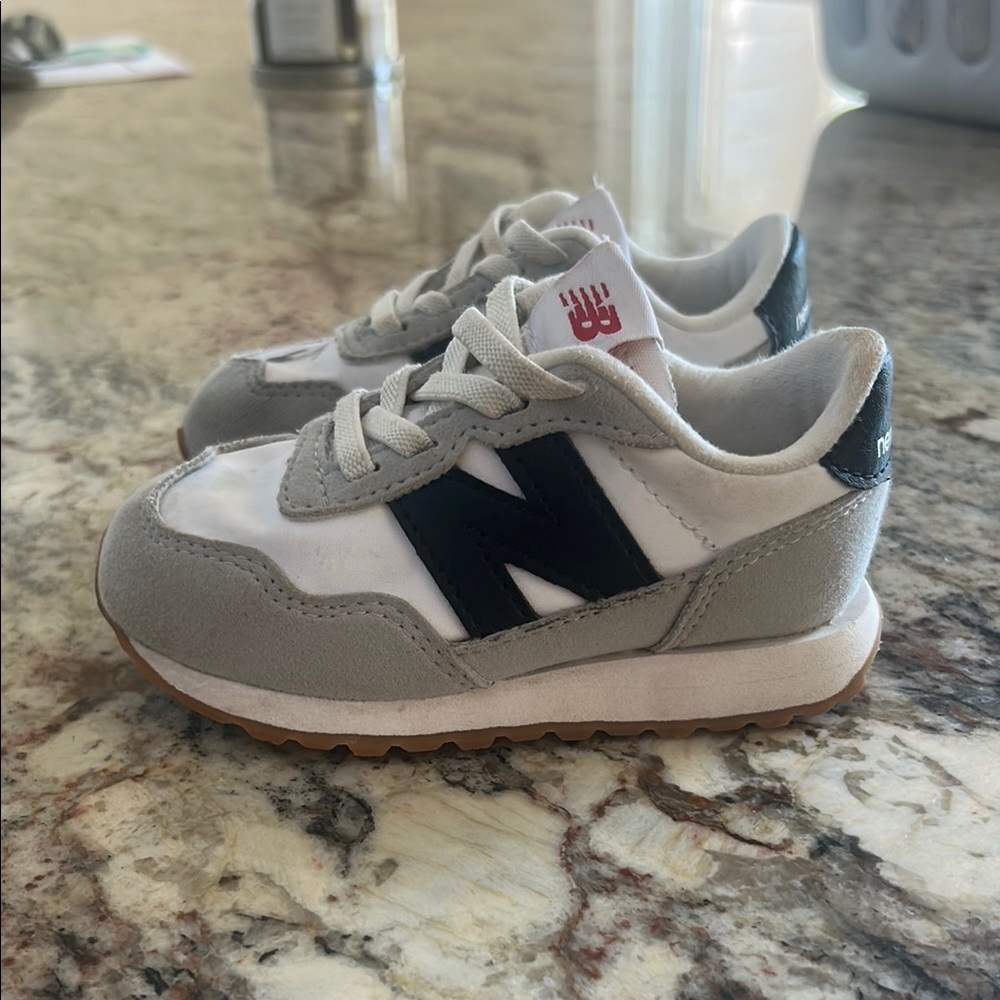 New Balance Kids' Sneakers in Gray, White, and Black